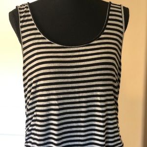 Black & gray striped dress